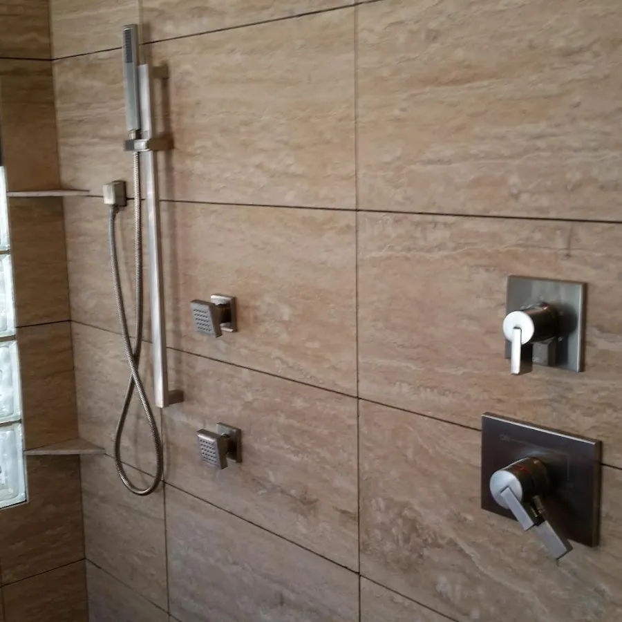 Shower fixture installation for Water Heater Replacement in Phelps